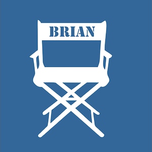 Personalized Movie Director Chair Decal: Home Theater Decor