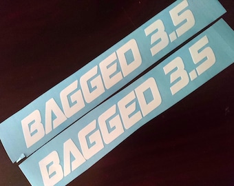 Bagged 3.5 Engine Truck Car SUV Window Decal: Motor Style Men's Gift Teen Boys Set of 2