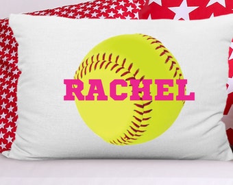softball sequin pillow