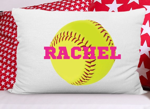 personalized softball pillows