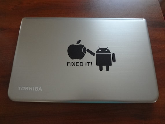 Android Fixed It Apple Laptop Decal - 5x4 in (set of 2) - Etsy
