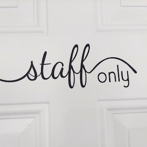 Staff Use Only Sign - Etsy