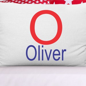 Personalized Name Initial Pillowcase: Custom Bedroom Decor
