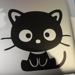 2 Cat Decal 13 inch 15 17 PC Laptop Decal Kitty Sticker Black Panther Kitty Kitten Cat Lady Feline Cartoon Light Switch Wall