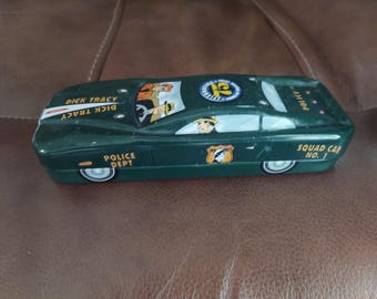 Vintage Dick Tracy 75th Anniversary Police Car Knife Tin – Collectible Display 1 pocket knife