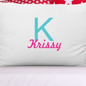 Personalized Cursive Name Pillowcase: Custom Initial Bedroom Decor