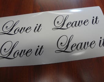 Love It Leave it Decal 2 Sets Dressing Room Hook Sign Custom DIY & Save Vinyl Letters Business Sign Decor Boutique Shop Store Clothing