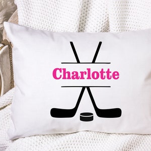 Personalized Hockey Pillowcase: Custom Name & Colors, Hockey Gift