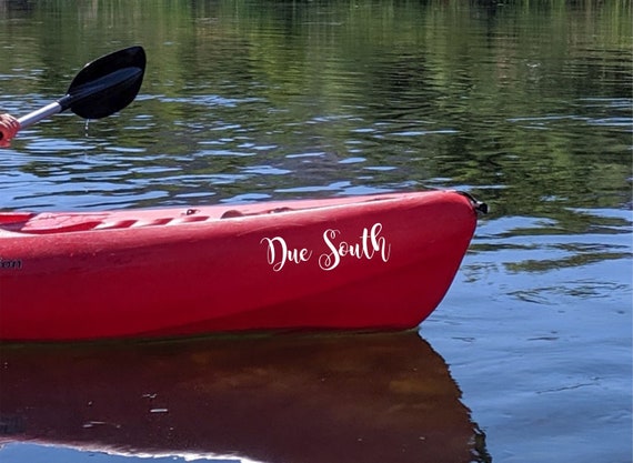 Kayak Decal Sticker Name Numbers Boating Kayaking Canoe