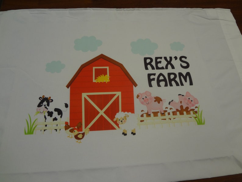 Granja Pillowcase niños niños niñas regalo vaca cerdo oveja | Etsy