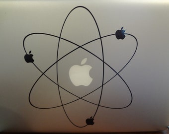 Atom Science Laptop Decal: Geeky Biology Sticker