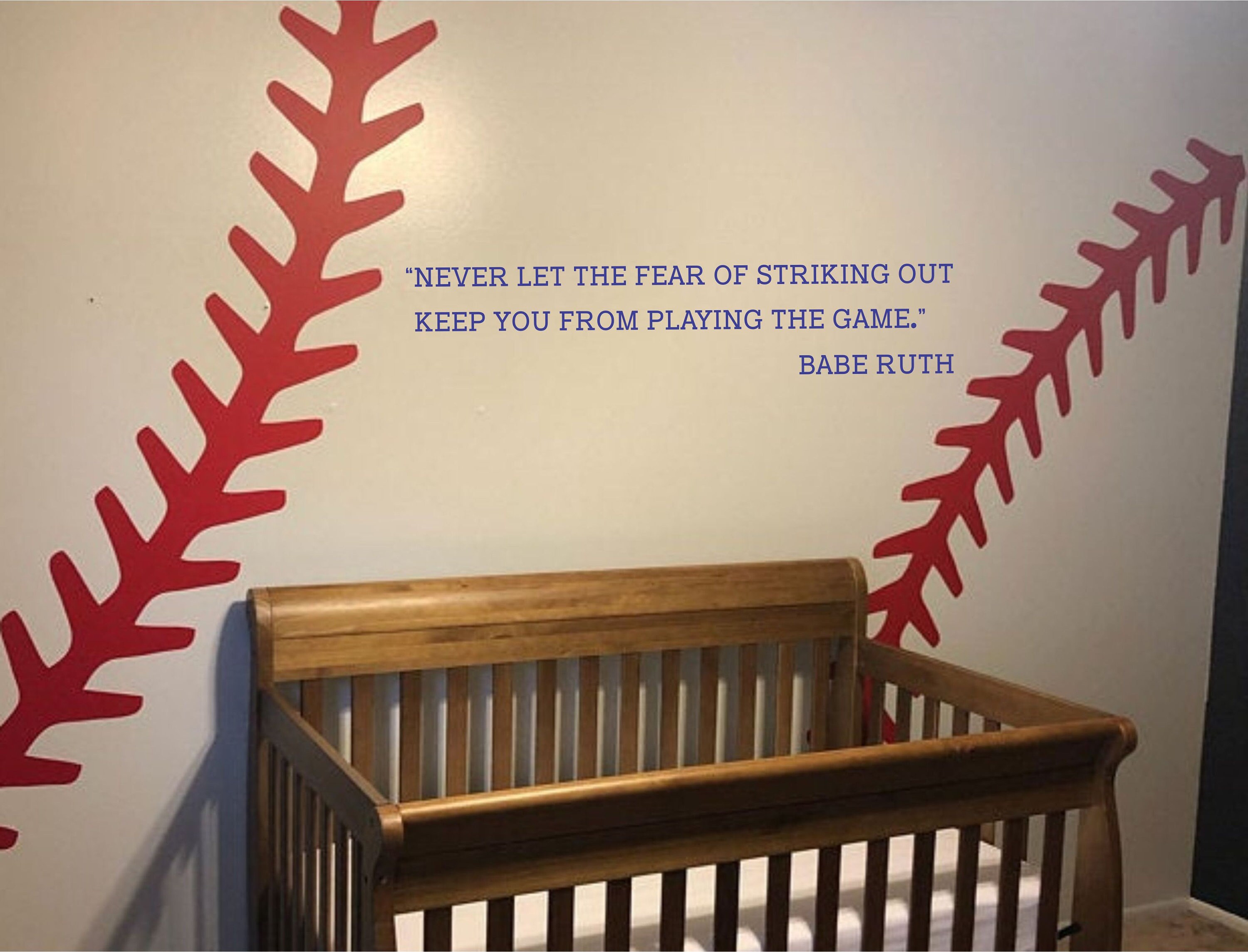 Baseball Babe Ruth Quote Wall Decal: Boys/girls Bedroom Decor - Etsy