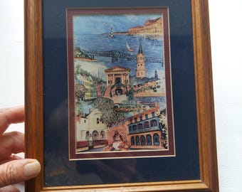 Jeanie Drucker Picture Wall Art Hanging Wood Frame Charleston SC Scene