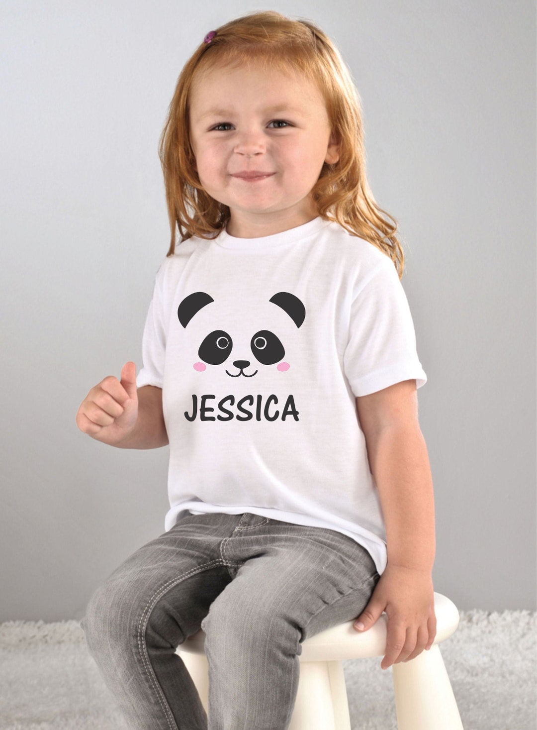 Panda T Shirt Custom Name Personalized Girls Birthday Gift Etsy