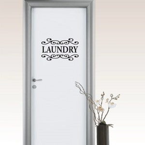 Laundry Room Decal: Floral Vine Border, Home Decor Sticker