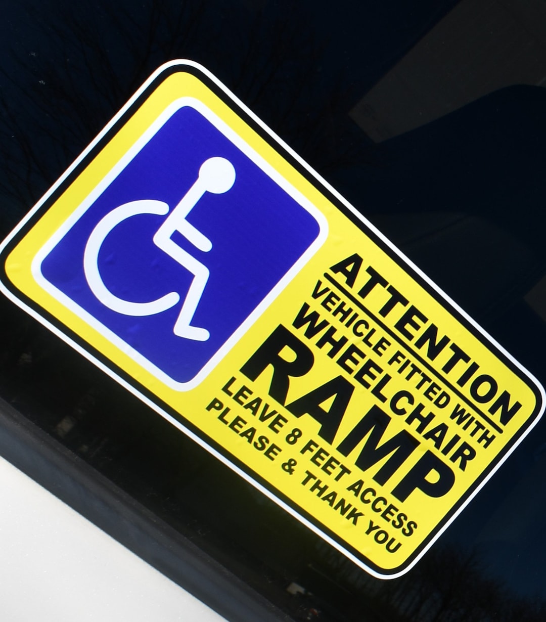 Wheelchair Ramp Vehicle Decal: Leave 8 Feet Access (set of 2) - Etsy