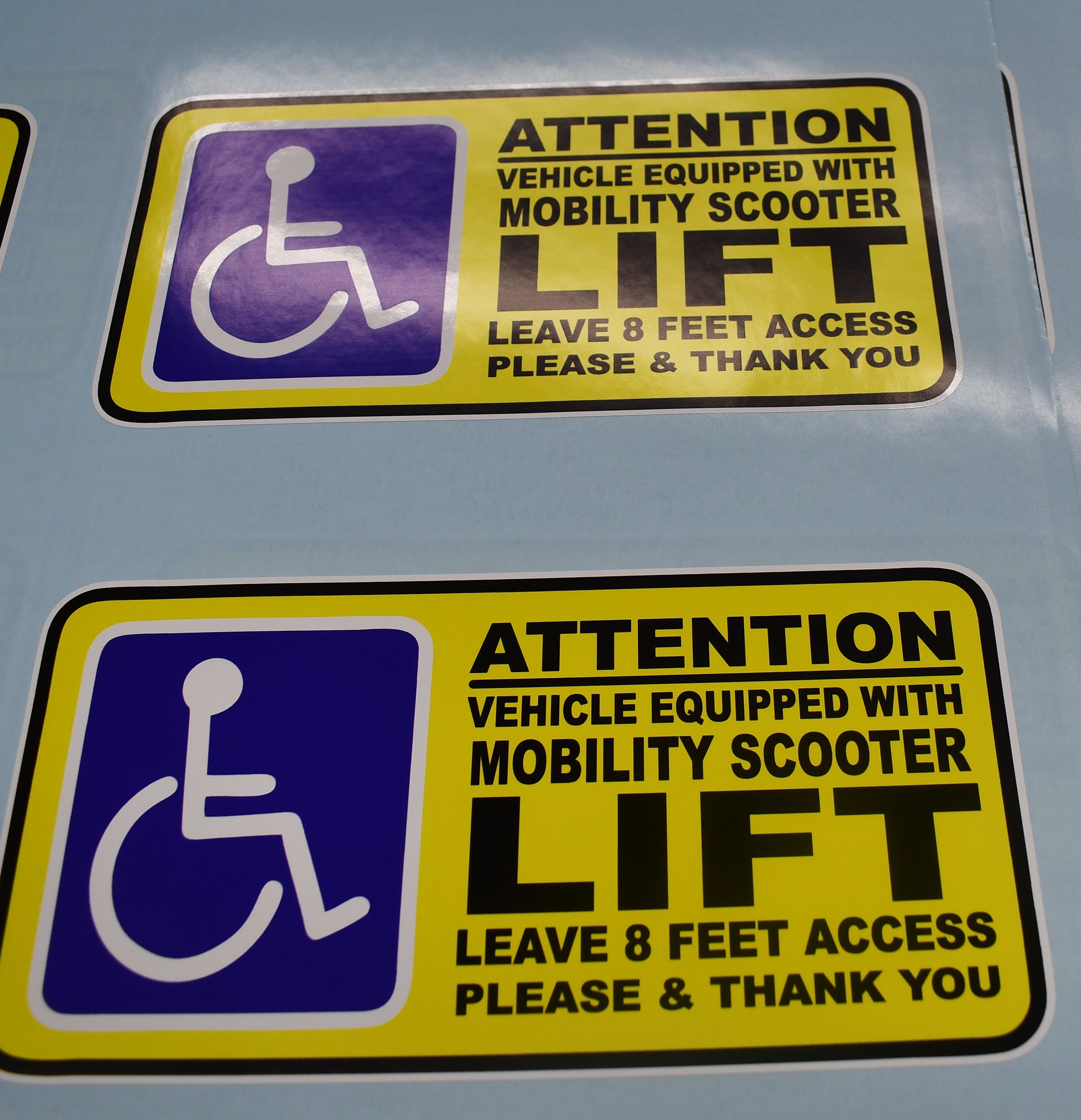 Handicap Ramp Decal: Mobility Scooter Vehicle Access Sticker Set of 2 ...