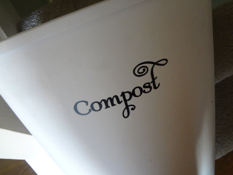 2 Compost Decal Label Organic Farm Batch Composting Farming Vinyl Sticker Bucket Container Trash Bin Can Garden Gardener Green Thumb Gift image 5