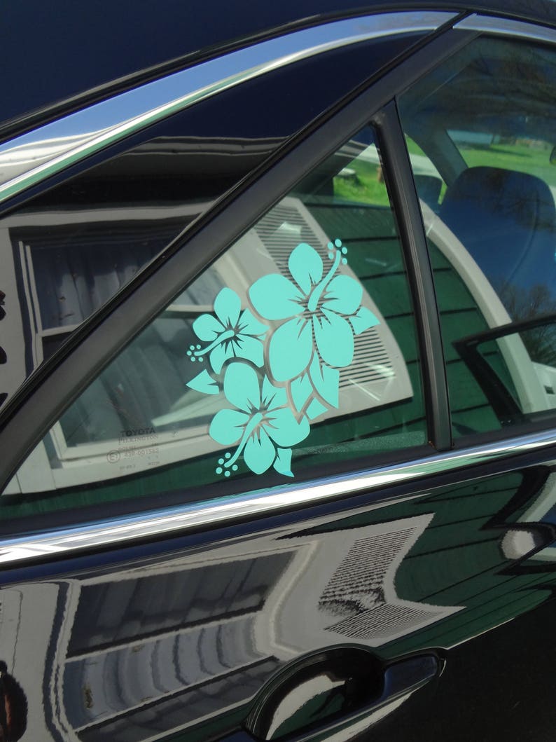 Decal Decor Hawaiian Hibiscus Life Flowers DIY Car Window Etsy