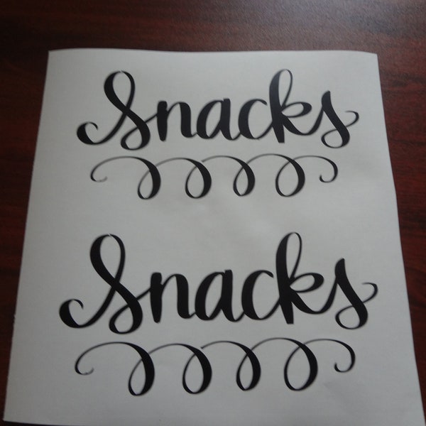 2 Snacks Decal Decals Sign Custom DIY & Save Vinyl Letters Business Flea Market Sign Boutique Shop Store Barber Salon Restaurant Candy Chips