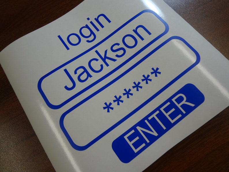 2 Decals Login Your Childs Custom Name Video Game Wall Door Home Kids Sticker Teen Gamer Gift Boys Girls Bedroom Quote Words Personalization