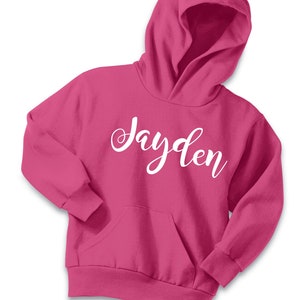 Kids Hoodie with name Boys Girls Tween Gift Idea Sweatshirt Custom Personalized