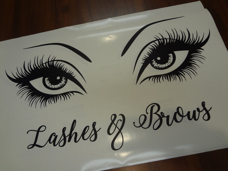 Lashes and Brows Decal Sign Sticker Beauty Salon Shop Nails Etsy