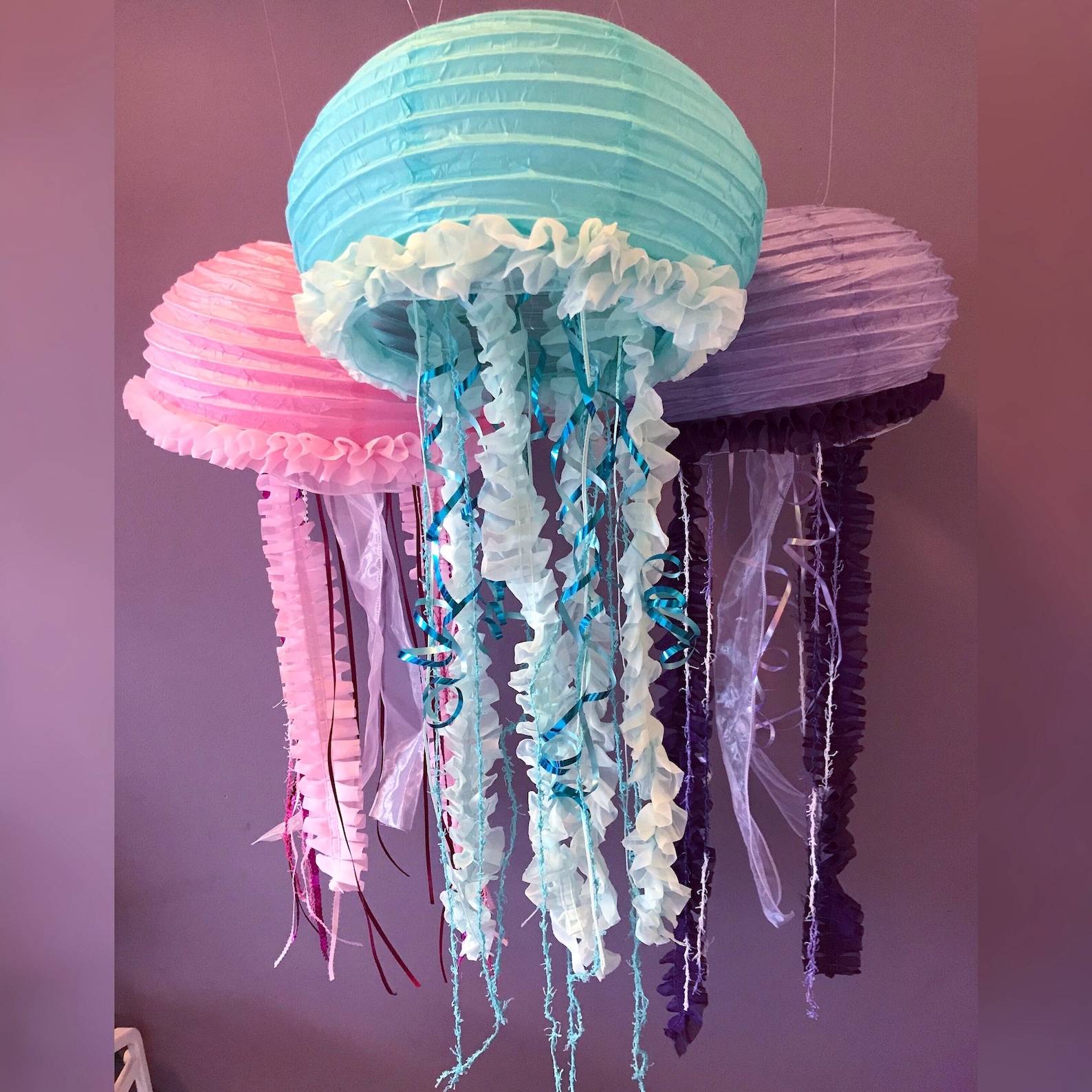 Jellyfish Paper Lantern Party Decor White/Style 01 Etsy