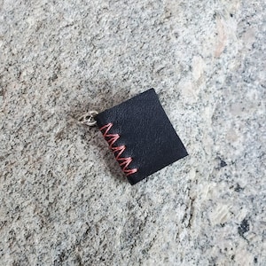 Mini Leather Book Pendant, Leather Journal Pendant
