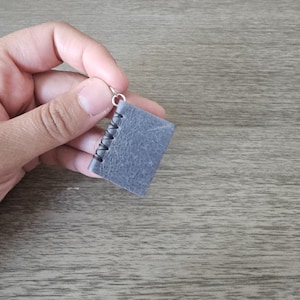 Handcrafted Leather Book Pendant – Miniature Necklace with Blank, Writeable Pages & Hand-Sawn Spine | Perfect for Book Lovers