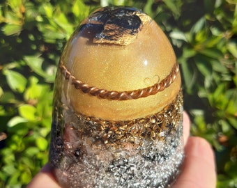 EXTRA Powerful Orgone cone With Shungite - With Tensor ring- With higher dimension energies-Range over 5,000km) EMF,pollution protection.