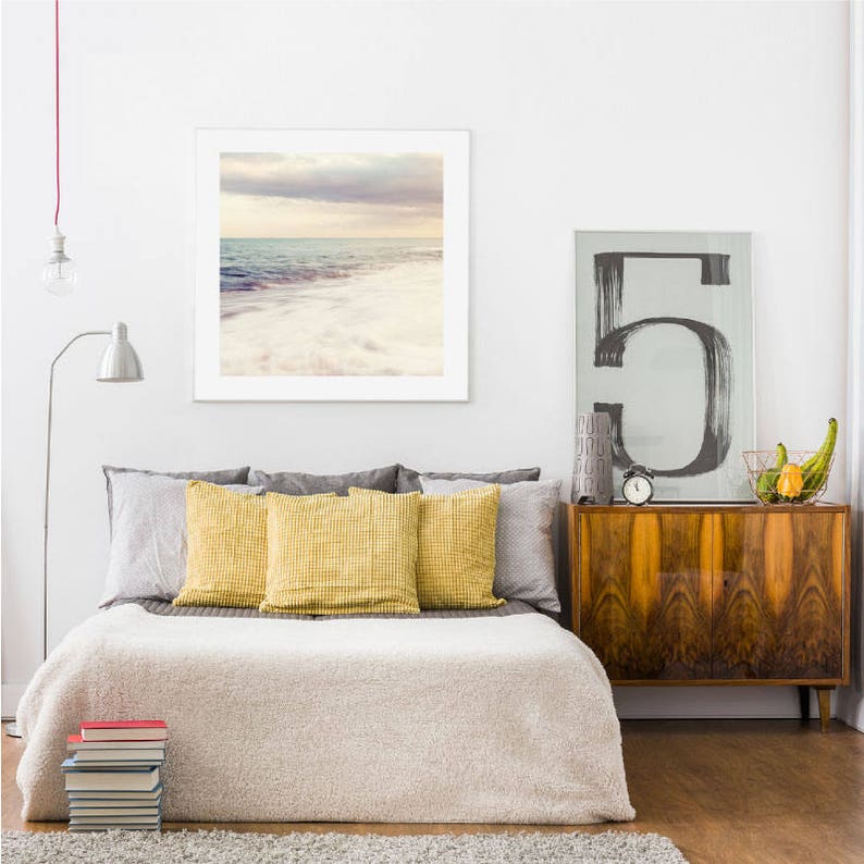 Beach Photography Wall Art Print Bedroom Wall Art Ocean Photography Gift for Her Signed Art Pastel Decor Wave Art Beach House Decor