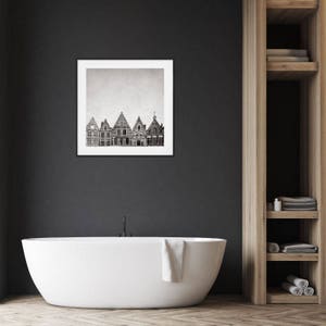 Monochrome Art Print of Bruges, Belgium, Perfect Living Room Art or Gift for Traveller, Brugge, Picturesque, Wanderlust image 2