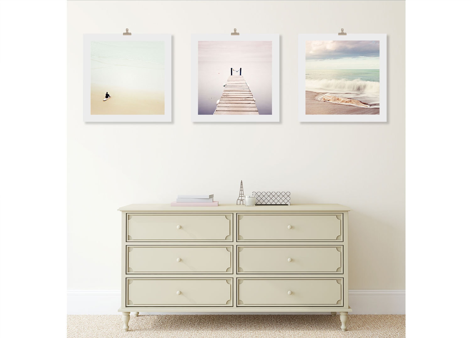 Triptych Wall Art Set of 3 Prints Beach Photography Etsy