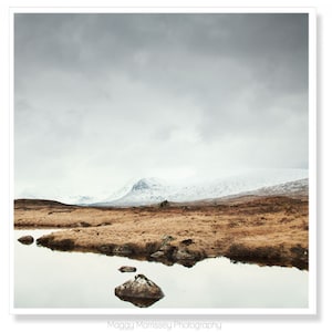 Scotland Wall Art Photography, Scottish Highlands, Living Room Decor, Scotland Art Print, Winter Scene, Gift for Brother, Wilderness Art image 1