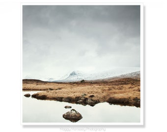 Schottland Wand Kunst Fotografie, schottischen Highlands, Wohnzimmer Dekor, Schottland Kunstdruck, Winter-Szene, Geschenk für Bruder, Wildnis-Kunst