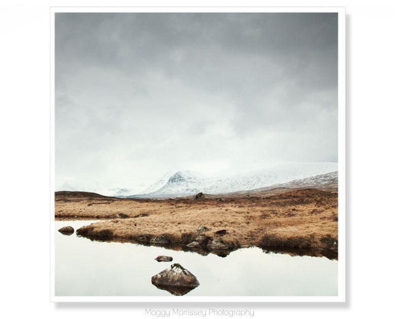 Scotland Wall Art Photography, Scottish Highlands, Living Room Decor, Scotland Art Print, Winter Scene, Gift for Brother, Wilderness Art image 1