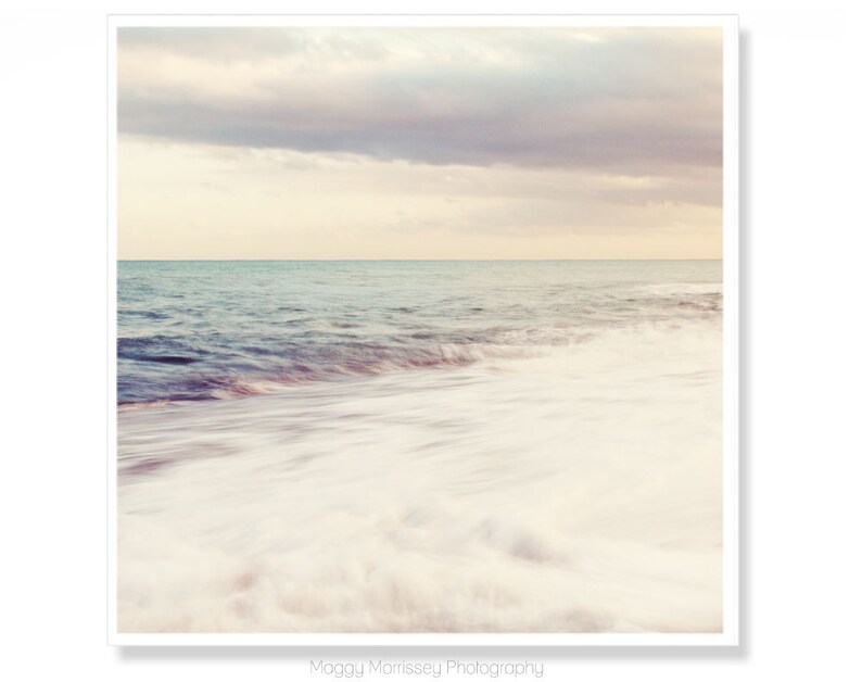 Beach Photography Wall Art Print Bedroom Wall Art Ocean Photography Gift for Her Signed Art Pastel Decor Wave Art Beach House Decor