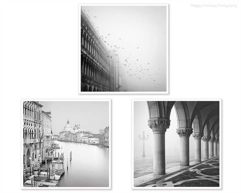 Triptych Wall Art Black and White Photography Triptych of Etsy