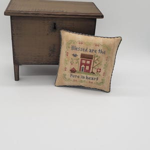 Little House Needleworks finished counted cross stitch bowl filler
