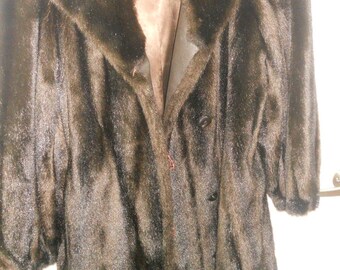 Grandella faux fur coat, quality, long,, think cold!!