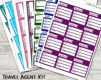 Travel Agent Stickers for Happy Planner/Other Planners
