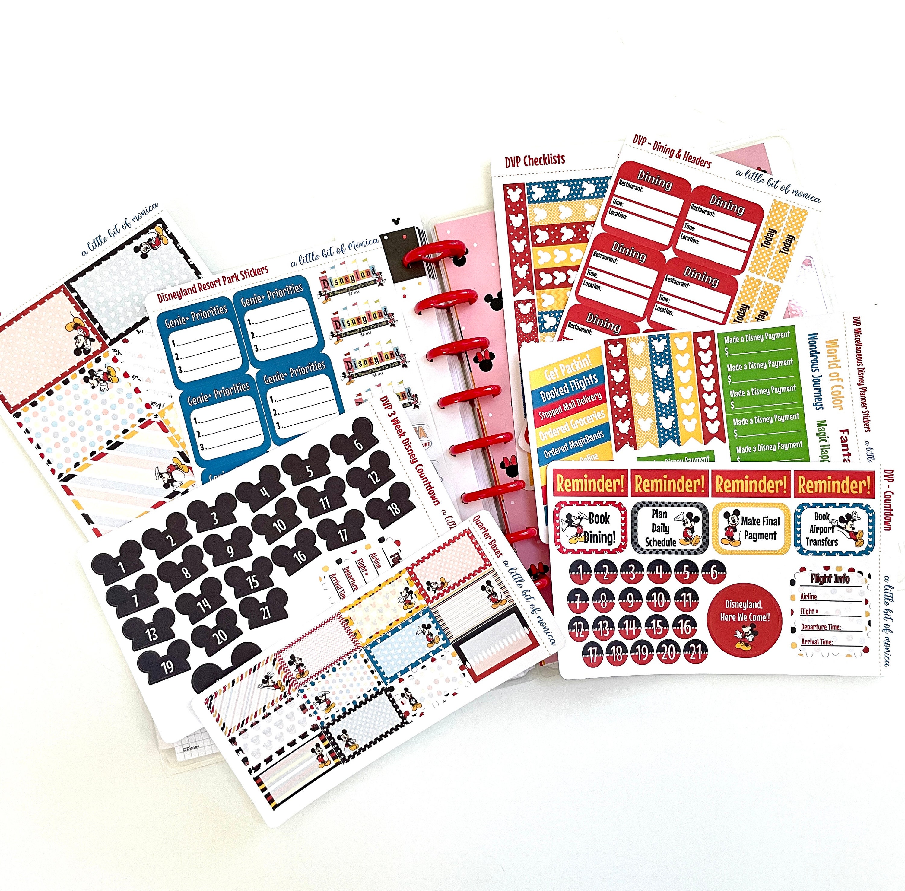 DISNEYLAND Vacation Planner Stickers