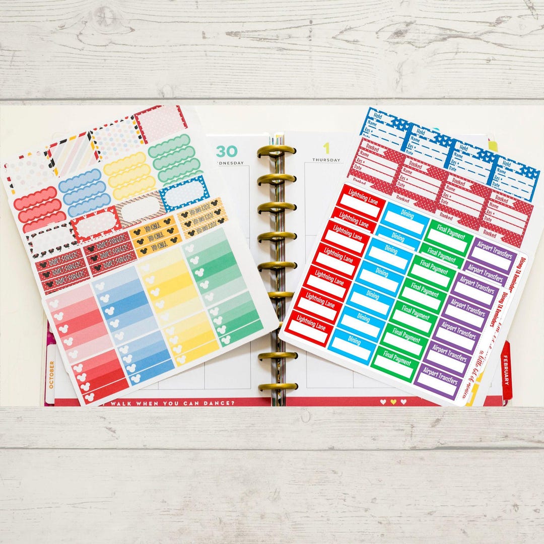 Disney Travel Agent Stickers for Happy Planner Erin Condren Planner - Etsy