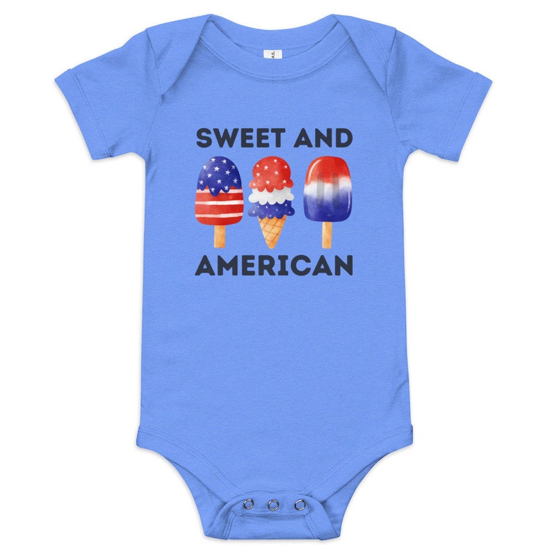 Sweet and American Baby Onesie Fourth of July Baby Girl Outfit Fourth