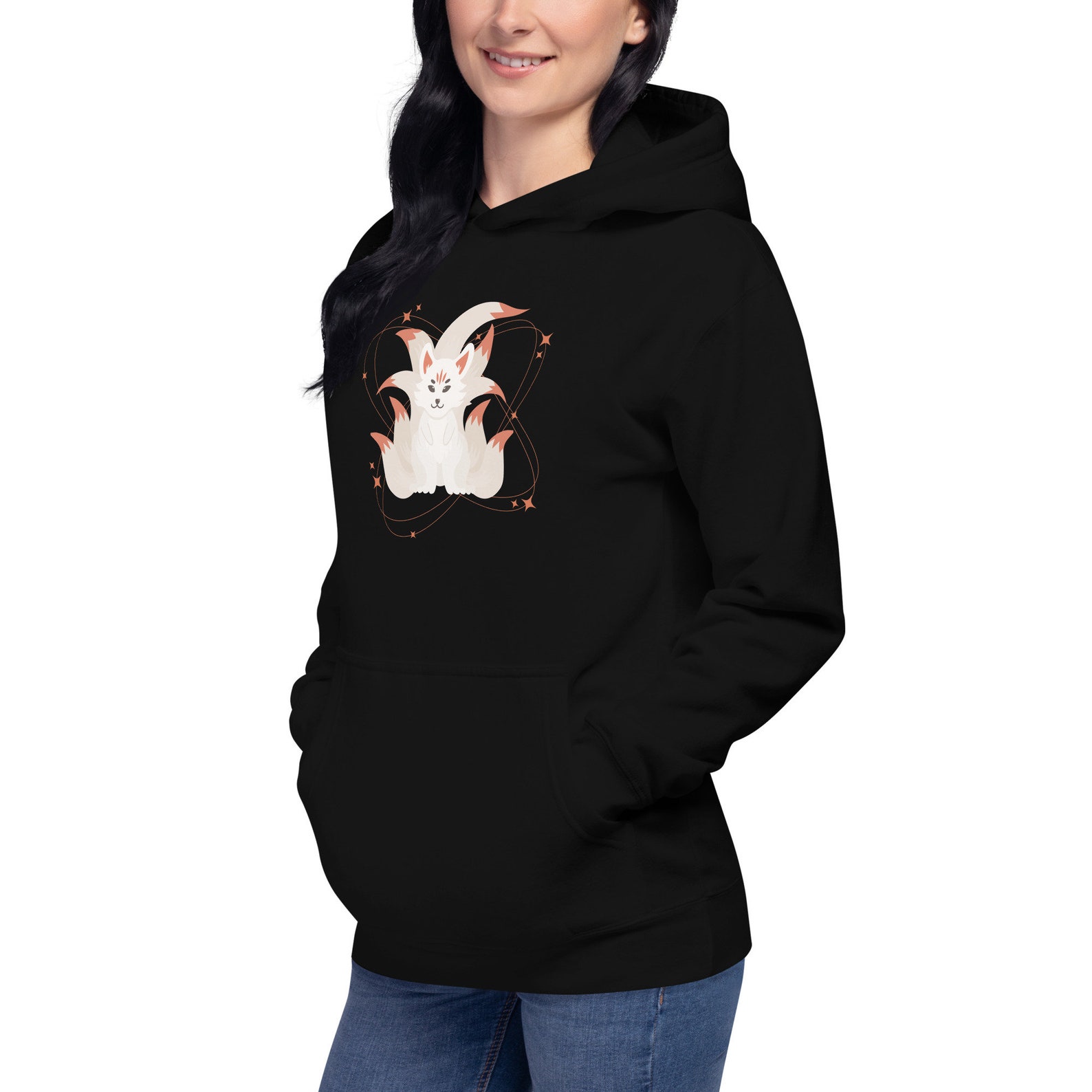 Kitsune Hoodie Kitsune Fox Hoodie Kitsune Gift Kitsune Etsy