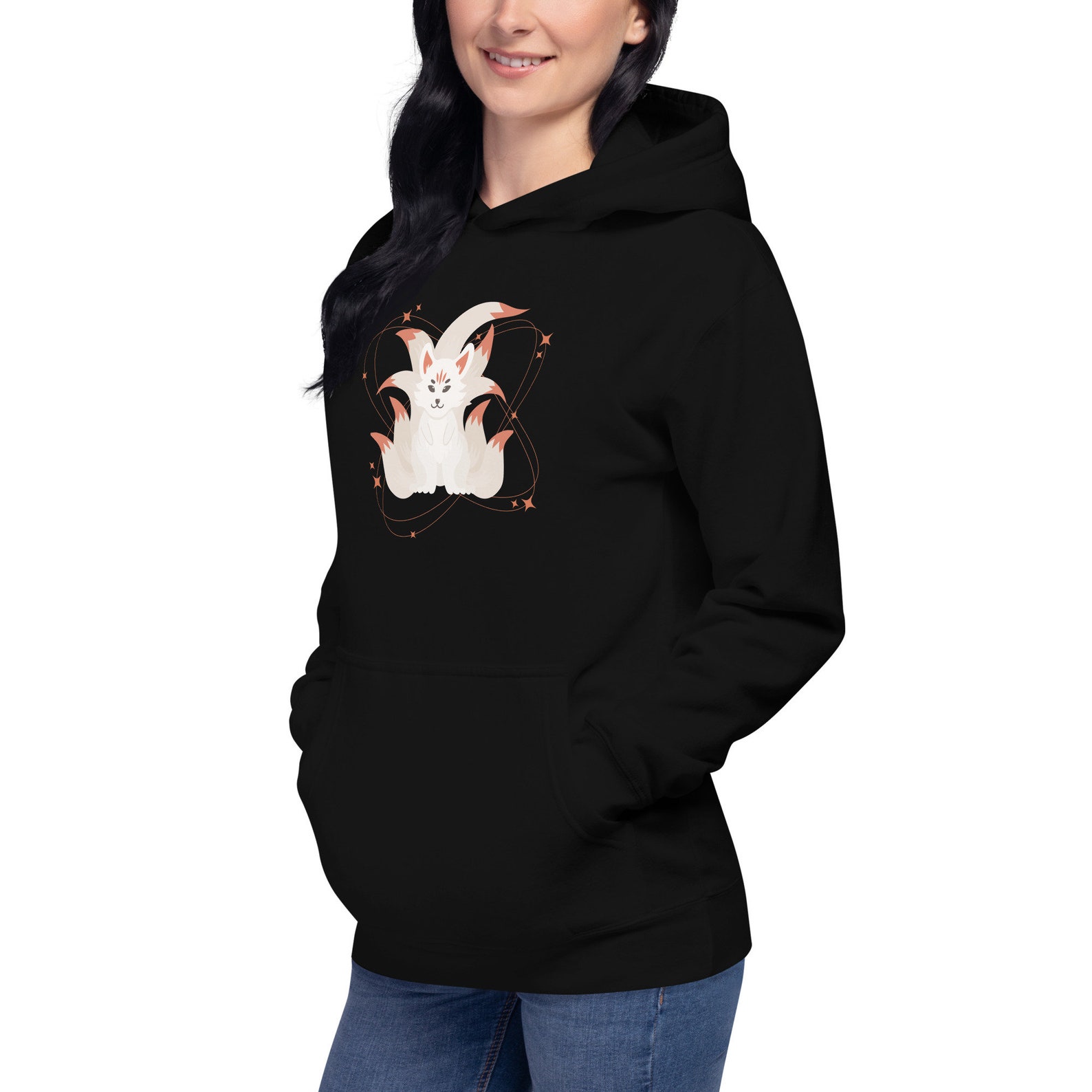 Kitsune Hoodie Kitsune Fox Hoodie Kitsune Gift Kitsune - Etsy