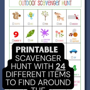 Outdoor Scavenger Hunt for Kids: Fun Family Game (Digital Download)