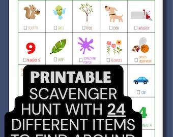 Outdoor Scavenger Hunt for Kids: Fun Family Game (Digital Download)