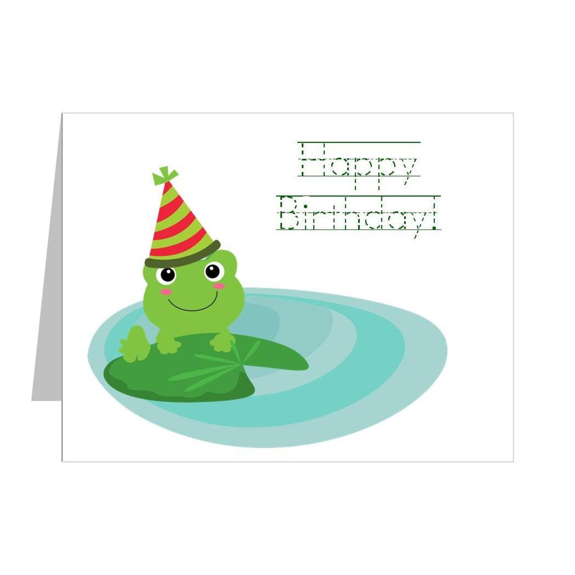 Frog Birthday Cards for Kids Froggie Birthday Cards Frog - Etsy